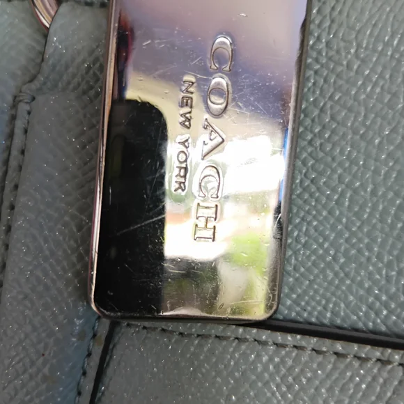 Coach Light Blue Leather Tote - Picture 9 of 16